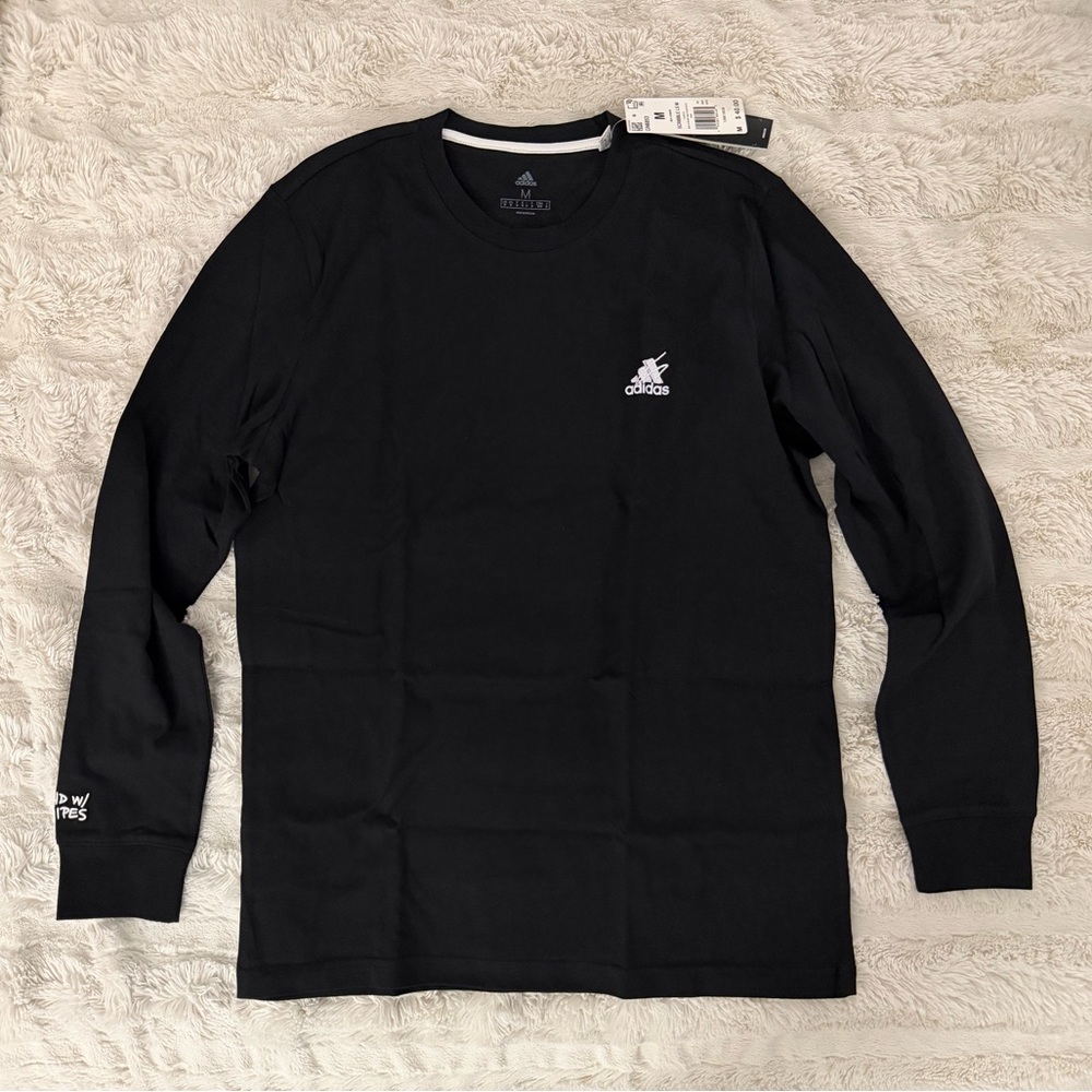 NWT Adidas Men's Black Long Sleeve Tee